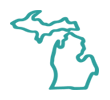 Michigan state outline